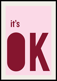 Pink and red poster with a calming message.-2