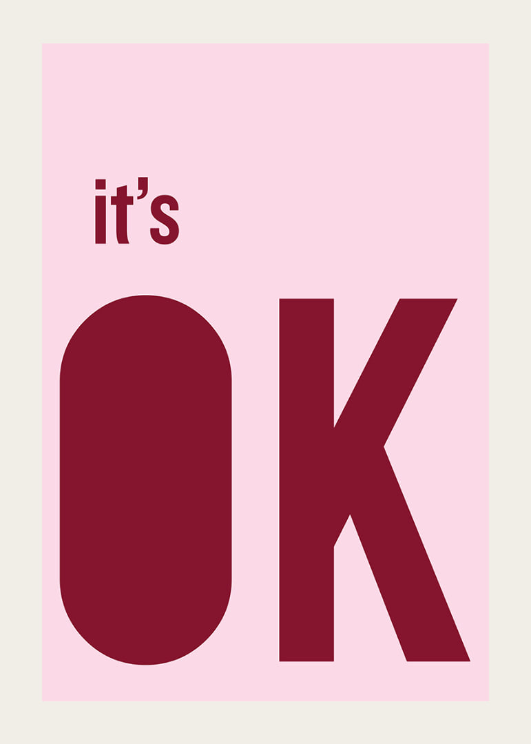 Pink and red poster with a calming message.-12