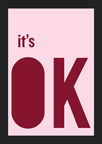 Pink and red poster with a calming message.-5