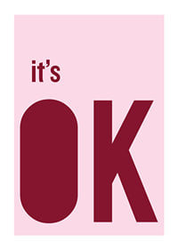 Pink and red poster with a calming message.-1