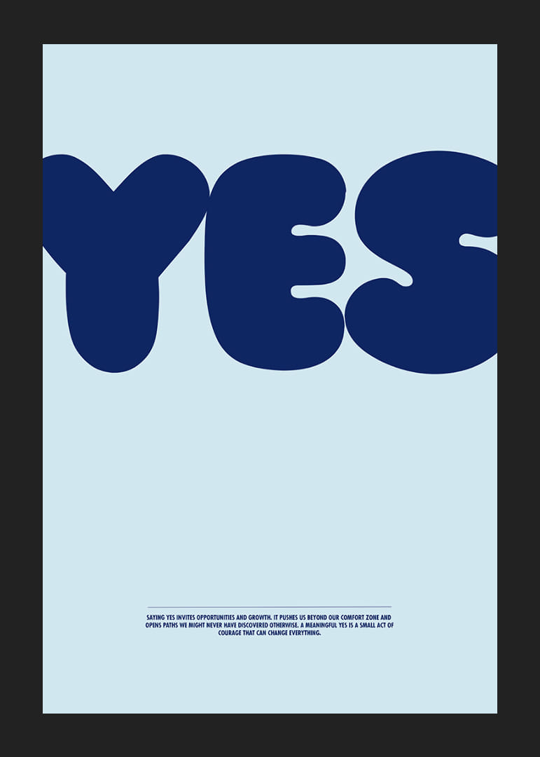 Big blue "YES" on a light blue background gives a positive feeling.-12