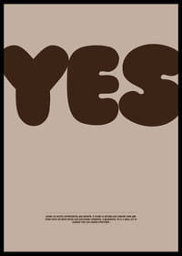 Um grande "SIM" em cartazes elegantes em tons terra.-2