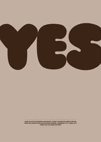 Um grande "SIM" em cartazes elegantes em tons terra.-3