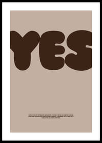 Um grande "SIM" em cartazes elegantes em tons terra.-0