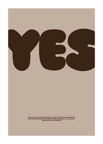 Poster YES Brown