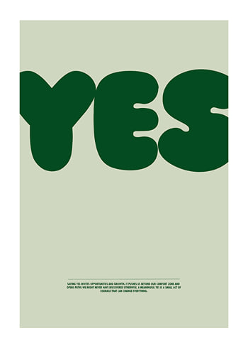 Poster YES Green