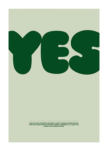 Poster YES Green