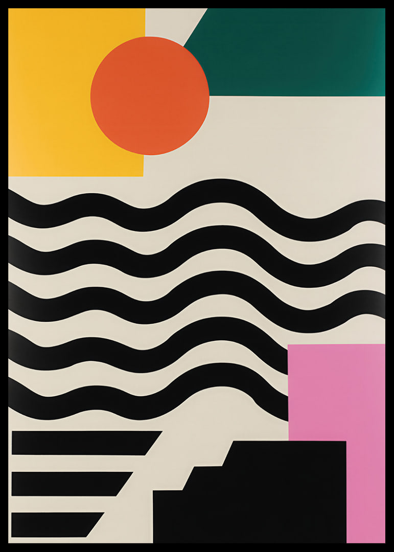 Bold shapes and colors create a vivid impression.-12