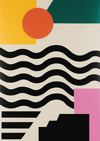 Bold shapes and colors create a vivid impression.-7
