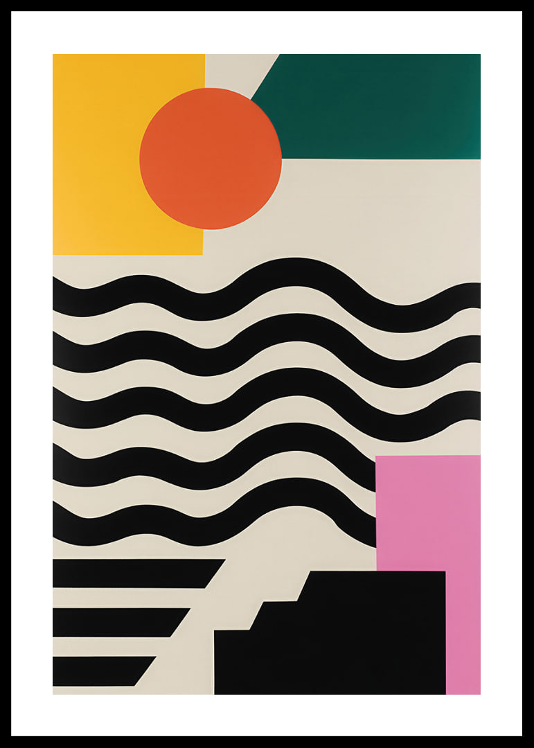 Bold shapes and colors create a vivid impression.-12