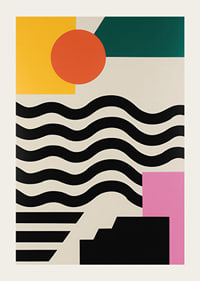 Bold shapes and colors create a vivid impression.-3