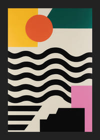 Djärva former och färger skapar ett levande intryck.-5