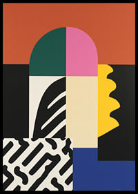 Colorful shapes create a playful and dynamic expression.-6