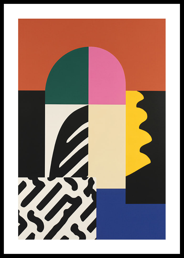 Colorful shapes create a playful and dynamic expression.-12