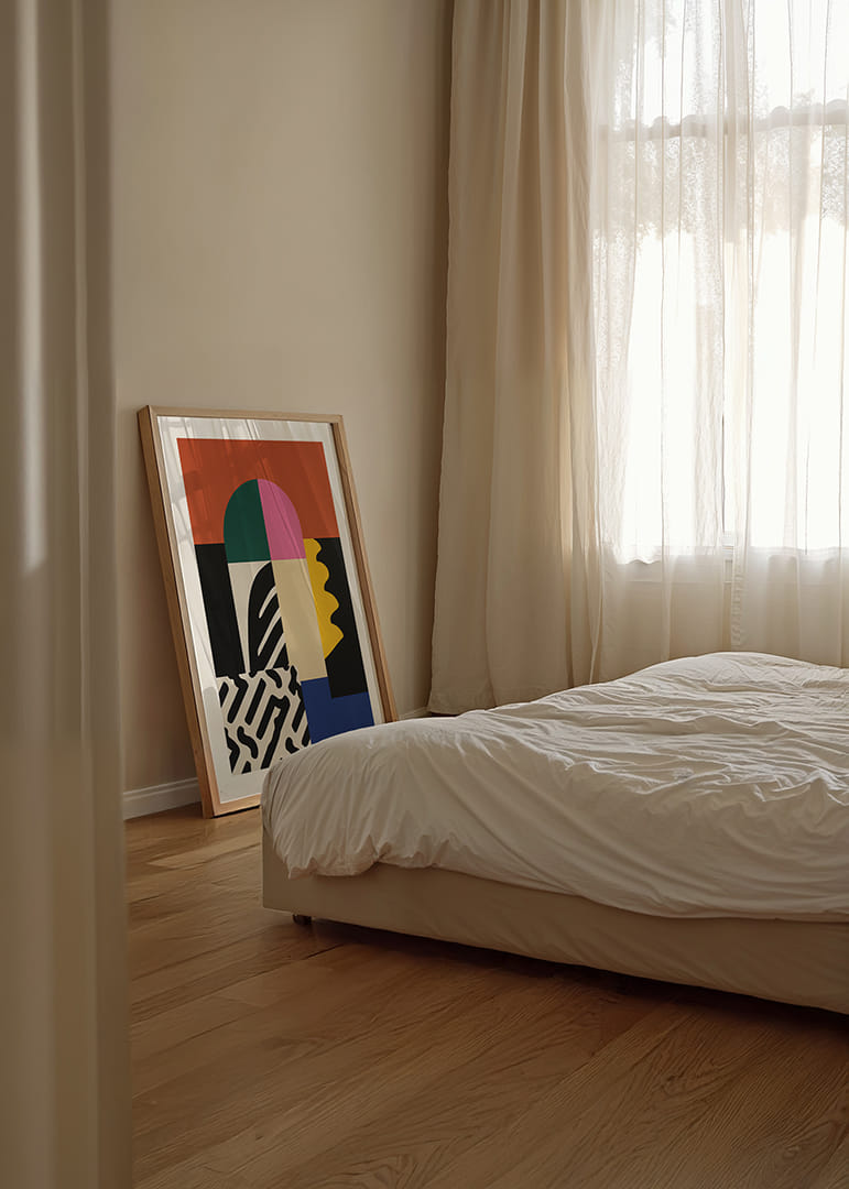 Kleurrijke vormen zorgen voor een speelse en dynamische uitstraling.-12