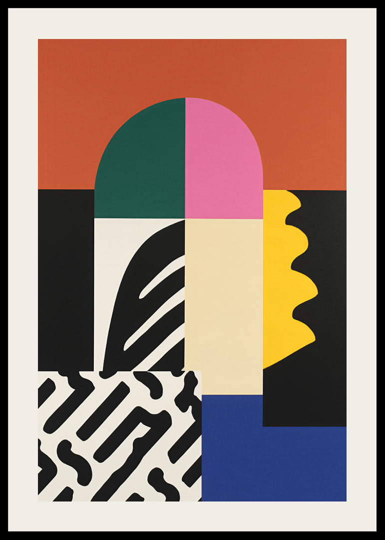Colorful shapes create a playful and dynamic expression.-12