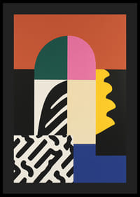 Färgglada former skapar ett lekfullt och dynamiskt uttryck.-4