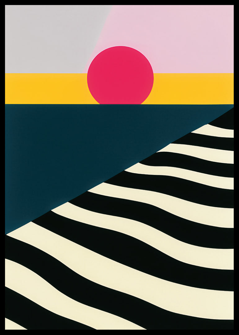 Colorful and bold poster with geometric shapes and deep contrasts.-12