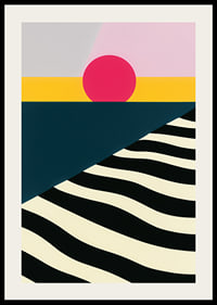 Colorful and bold poster with geometric shapes and deep contrasts.-2