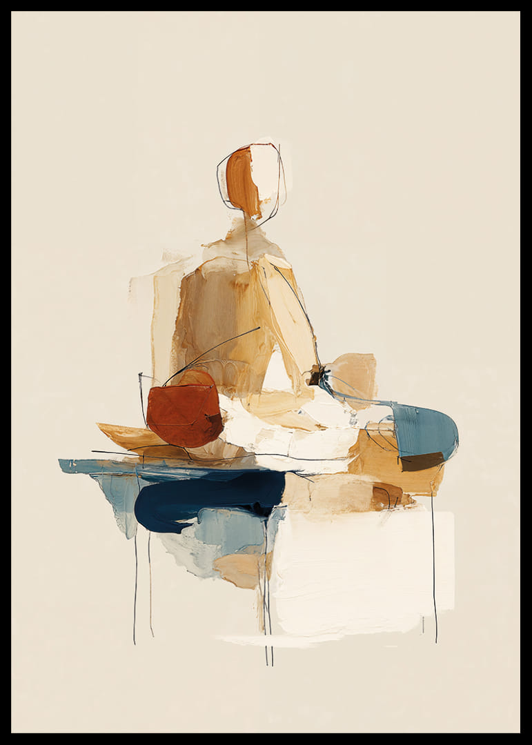 Een harmonieuze dans van kleuren en vormen in meditatieve stilte.-12