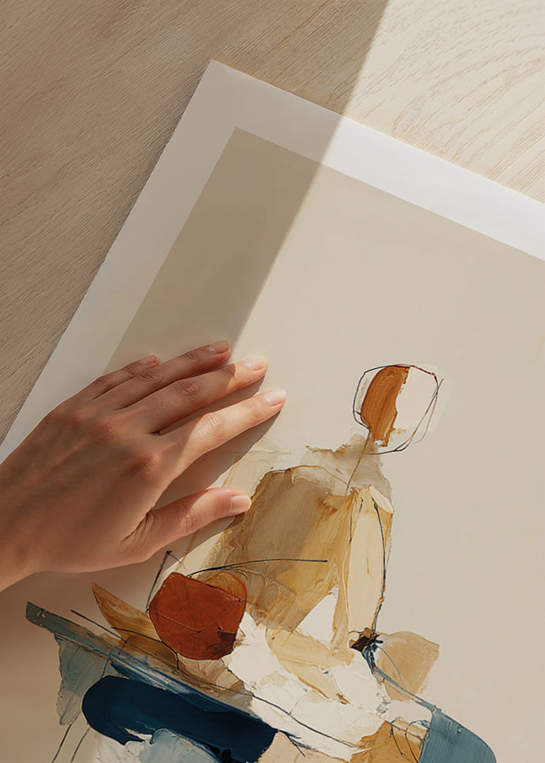 Een harmonieuze dans van kleuren en vormen in meditatieve stilte.-12