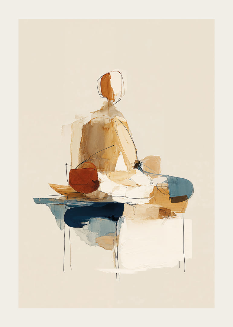 En harmonisk dans af farver og former i meditativ stilhed.-12