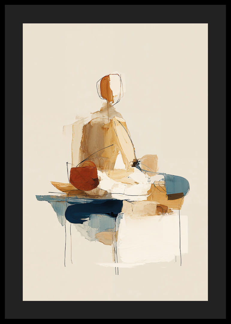 En harmonisk dans af farver og former i meditativ stilhed.-12