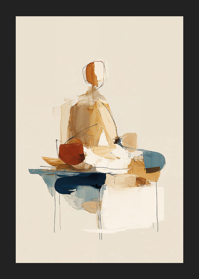 En harmonisk dans af farver og former i meditativ stilhed.-12