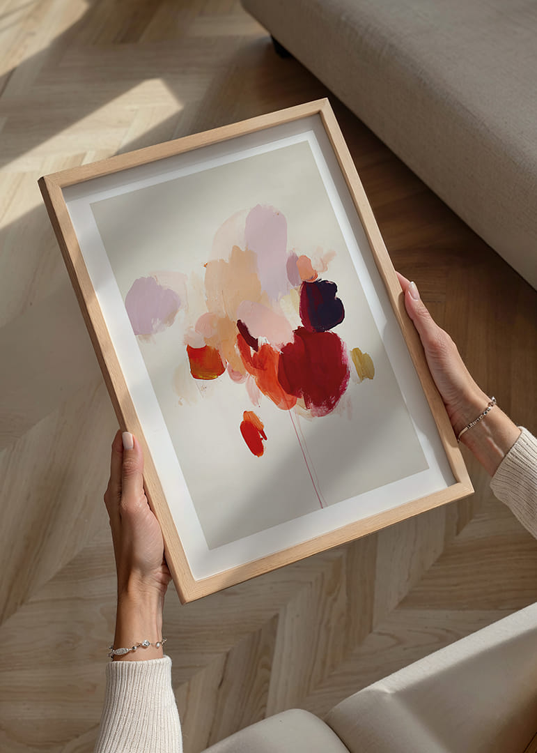 Kleurrijke penseelstreken creëren een harmonieuze abstractie.-12