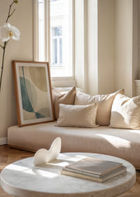 Zachte kleuren en elegante vormen creëren een rustige harmonie.-4