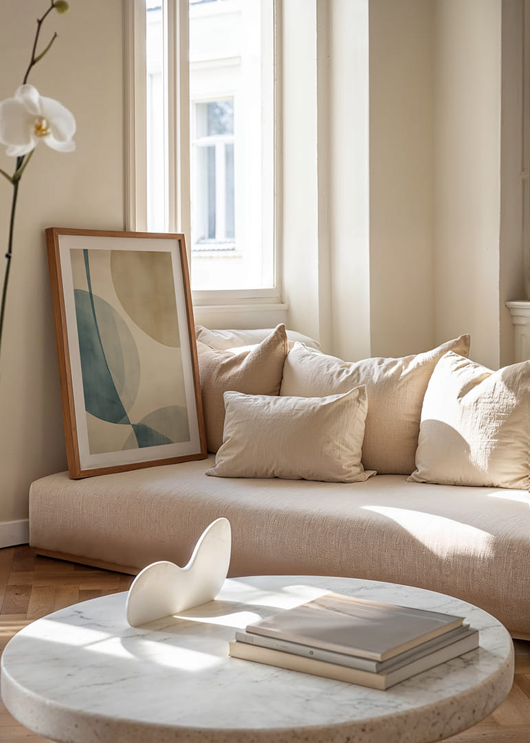 Zachte kleuren en elegante vormen creëren een rustige harmonie.-12