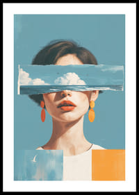 Et surrealistisk syn med drømmeaktige himmelstrøk og sterke farger.-0