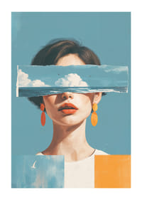 Et surrealistisk syn med drømmeaktige himmelstrøk og sterke farger.-1