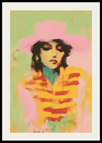Soft, pastel-colored portrait poster with a dreamlike atmosphere.-2