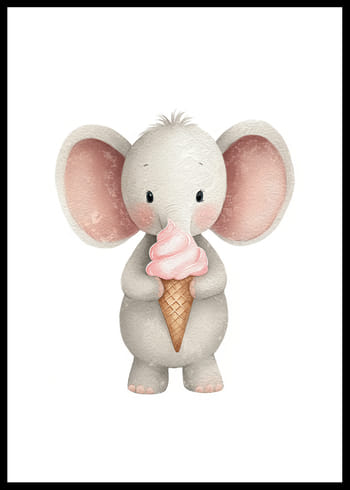 Poster Ice Cream Elephant