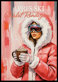 A poster with a stylish woman in winter clothes and hot chocolate.-6