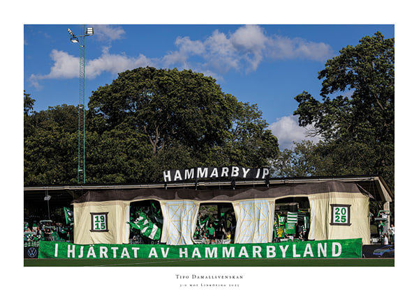 Poster Hammarby Tifo Damallsvenskan 2025