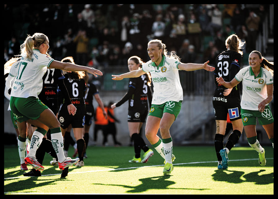Smilla Holmberg, Stina Lennartsson och Vilde Hasund Hammarby 2025-12