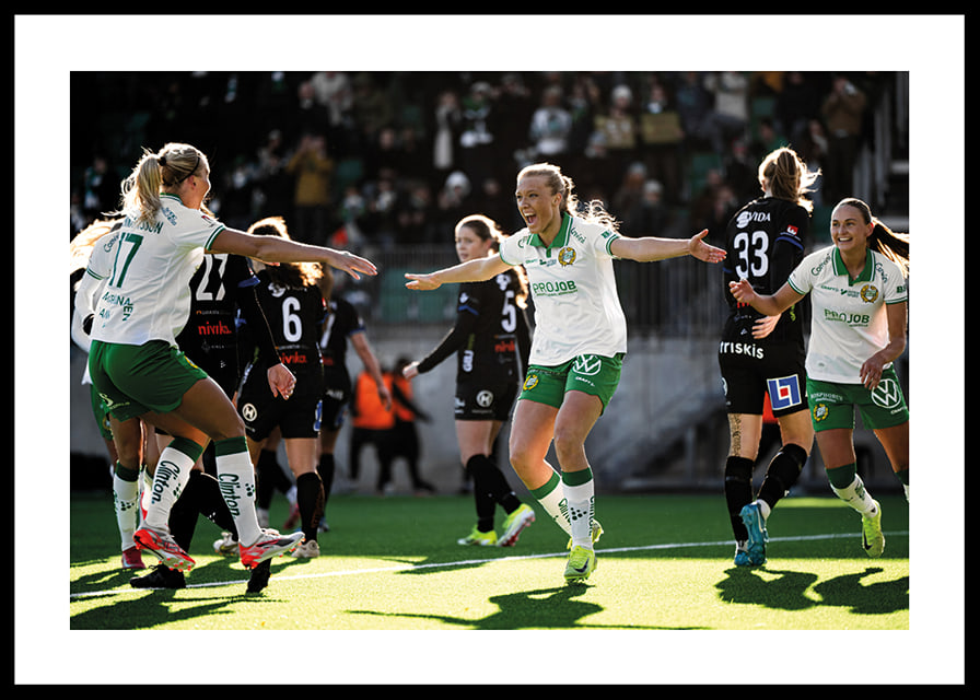 Smilla Holmberg, Stina Lennartsson och Vilde Hasund Hammarby 2025-12