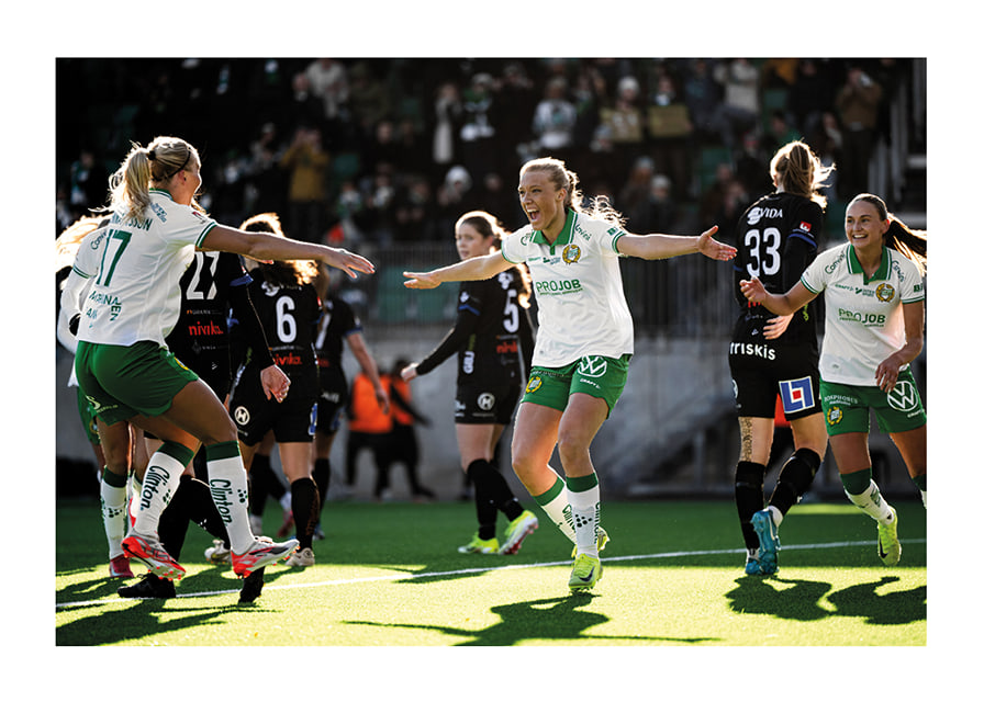 Smilla Holmberg, Stina Lennartsson och Vilde Hasund Hammarby 2025-12