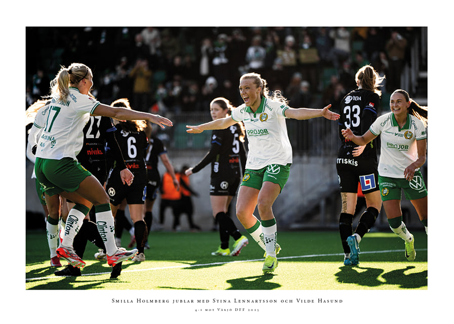 Smilla Holmberg, Stina Lennartsson och Vilde Hasund Hammarby 2025-12