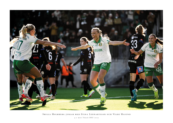 Poster Smilla Holmberg, Stina Lennartsson och Vilde Hasund Hammarby 2025