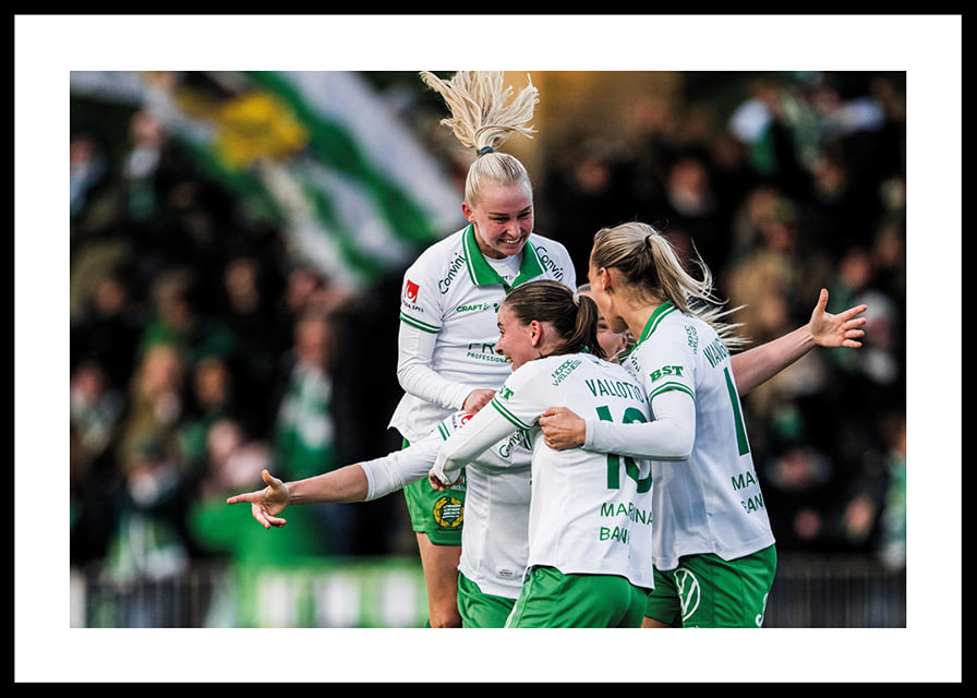 Julie Blakstad, Smilla Vallotto, Emilie Joramo och Ellen Wangerheim Hammarby 2025-12