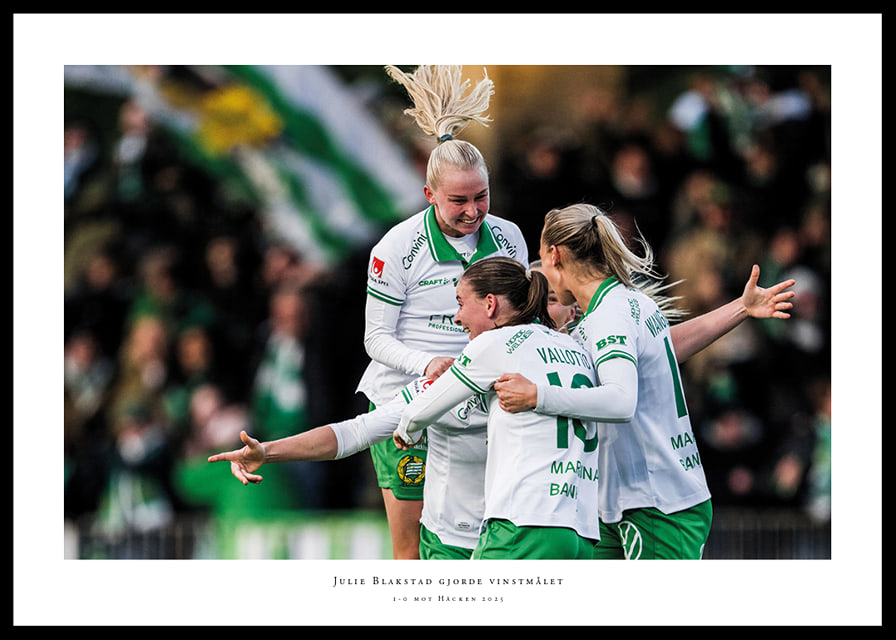 Julie Blakstad, Smilla Vallotto, Emilie Joramo och Ellen Wangerheim Hammarby 2025-12