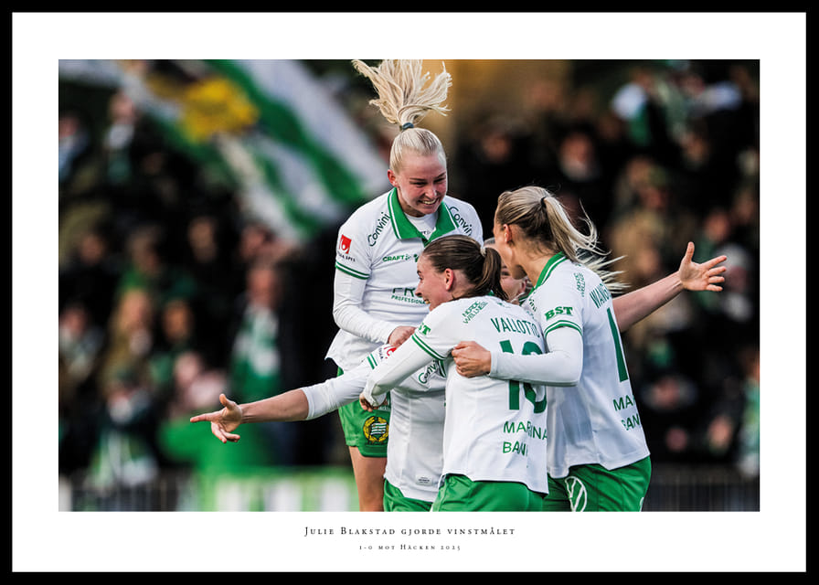 Julie Blakstad, Smilla Vallotto, Emilie Joramo och Ellen Wangerheim Hammarby 2025-12