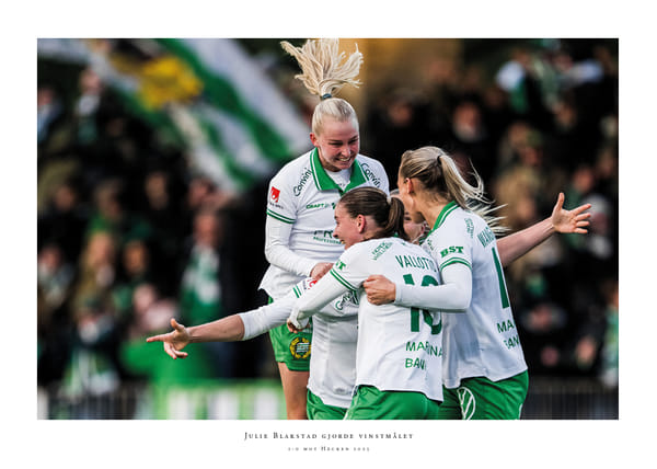 Poster Julie Blakstad, Smilla Vallotto, Emilie Joramo och Ellen Wangerheim Hammarby 2025