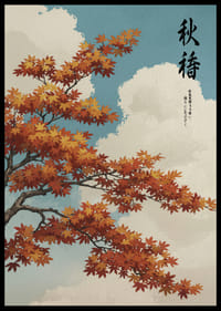 As folhas do bordo japonês deslizam numa harmoniosa dança de outono.-2