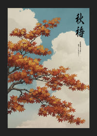 Japanska lönnlöv sveper i en harmonisk höstdans.-5