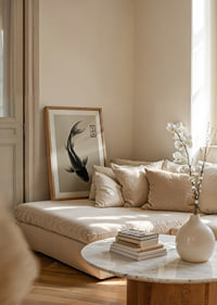 An elegant koi floats serenely over the water.-8