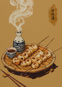 Delícias fumegantes e o aconchego tradicional unem-se neste poster harmonioso.-3